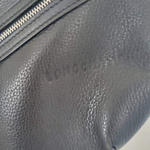 Longchamp Black Leather Shoulder Bag - Picture 7 of 9